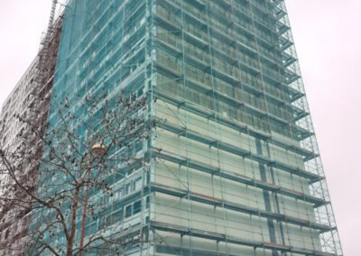 Vue sur l'avancement des travaux à Borny tour Mireille